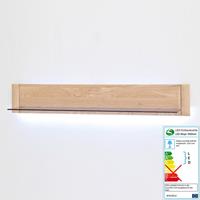 Wandboard TIJUANA-05 Wandregal aus massiver Eiche Bianco, mit Glasboden - B/H/T: 149/25/24cm - 