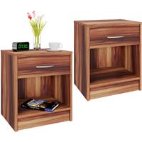 Casaria Nachtkastje 2 Stuks Merano-look 50x40x35cm