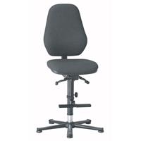 bimos Werkstoel, synchroon-mechanisme, met voetdoppen en opstaphulp, textielbekleding