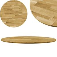 vidaXL Tafelblad rond 23 mm 700 mm massief eikenhout - vidaXL