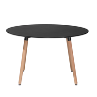 Beliani Eettafel zwart ø120 cm BOVIO