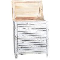 melko Wäschetruhe Shabby Wäschesammler Aufbewahrungstruhe Wäschekorb ??