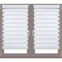 relaxdays 2x Doppelrollo Klemmfix im Set, Seitenzugrollo ohne Bohren, Duo-Rollo zum Klemmen, Klemmrollo, 70 x 150 cm, weiß - 