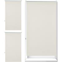 relaxdays 3 x Thermorollo, Verdunkelungsrollo mit Klemmfix Halterung, Hitzeschutz, Gesamt 90x210cm, Stoffbreite 86 cm, beige