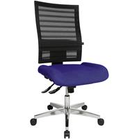 Topstar Operator-draaistoel, netrugleuning zwart, textielbekleding blauw