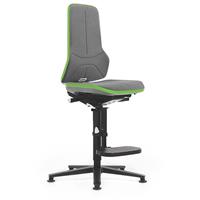 bimos NEON werkdraaistoel, met opstaphulp, materiaal zitting Supertec, flexband groen