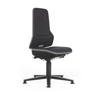 bimos NEON werkdraaistoel, met voetdoppen, materiaal zitting textiel, ESD, flexband grijs