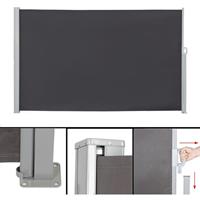 mucola Seitenmarkise Balkonmarkise Markise Windschutz Seitenrollo Sichtschutzwand Sonnenschutz Seitenwand Sichtschutz Balkon Rollo - 180x300CM braun - 