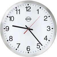 Wandklok van aluminium, Ø 300 mm, kwartsuurwerk, cijferblad wit