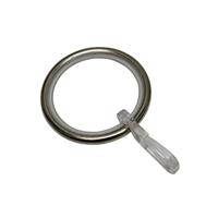 gardinia Ringe mit Gleiteinlage zu Komplettstilgarnitur Zylinder, Ø 22/25 mm, edelstahl-optik, 10-er Pack - 