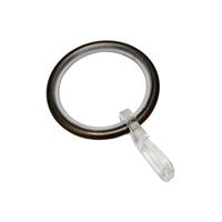 gardinia Ringe mit Gleiteinlage zu Komplettstilgarnitur Zylinder, Ø 22/25 mm, bronze, 10-er Pack