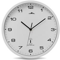 deuba Wanduhr Funkwanduhr Ø 31cm Weiß Funk Automatische Zeitumstellung Quarz Analog nahezu geräuschlos lautlos - Funkuhr Wandfunkuhr Küchenuhr Uhr - 