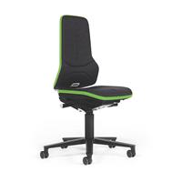 bimos NEON werkdraaistoel, materiaal zitting textiel, ESD, flexband groen