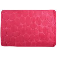 msv Badteppich Badvorleger Duschvorleger Kieselstein Badematte waschbar, schnelltrocknend, rutschfest 40x60 cm – Pink