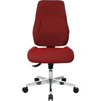 Topstar Operator-draaistoel, rugleuning met textielbekleding, bekleding rood