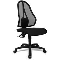 topstar Bürodrehstuhl | Permanentkontakt-Mechanik | Ohne Armlehnen | Schwarz | 