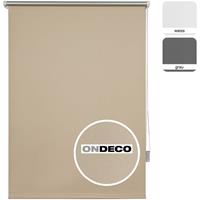 ondeco Thermo-Rollo ohne Bohren Verdunkelungsrollo Sichtschutz Seitenzugrollo Fenster innen - Beige - 100x160 cm - 