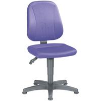 bimos Werkdraaistoel met gasveer-hoogteverstelling, stoffen bekleding, blauw, met voetdoppen
