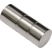 gardinia Endknopf Zylinder zu Stilprogramm Windsor, Ø 25 mm, edelstahl-optik, 2-er Pack