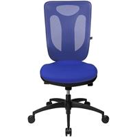 Topstar Ergonomisch gevormde draaistoel, synchroon-mechanisme, ergonomisch gevormde zitting, met netrugleuning, blauw