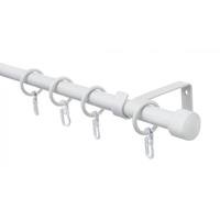gardinia Komplett-Set Stilgarnitur weiß, Ø 16 mm, 1-läufig, 130-240 cm - 