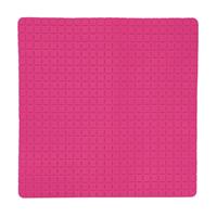 Msv Douche/bad Anti-slip Mat Badkamer - Rubber - Fuchsia Roze - 54 X 54 Cm