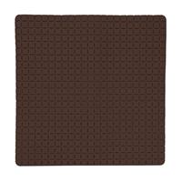 Msv Douche/bad Anti-slip Mat Badkamer - Rubber - Bruin - 54 X 54 Cm