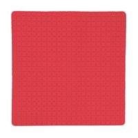 MSV Douche/bad anti-slip mat badkamer - rubber - rood - 54 x 54 cm - Badmatjes