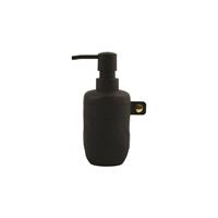 spirella Seifenspender 'Lio' | mit Edelstahlpumpe | Flüssigseifen-Spender | Polyresin| 300ml | Langliebig und Robust | schwarz