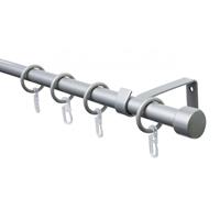 gardinia Komplett-Set Stilgarnitur silber, Ø 16 mm, 1-läufig, 130-240 cm - 
