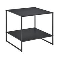 En.casa Beistelltisch Couchtisch 51x 53cm Metalltisch schwarz