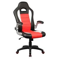 VCM Bürostuhl Drehstuhl Schreibtischstuhl Chefsessel Racing Sportsitz Nicalo schwarz/rot