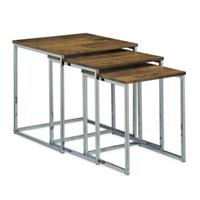 Relaxdays Beistelltische 3er Set Metallbeine beige