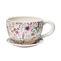 Butlers PLANT A CUP Pflanztasse Blumendekor Blumentöpfe weiß