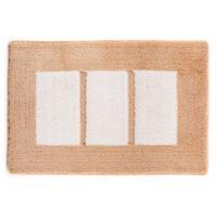 Rhomtuft Badteppich Liberty beige/weiß - 410 Gr. 50 x 60
