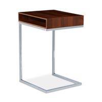 Relaxdays Beistelltisch mit Metallbein braun