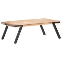 vidaxl Couchtisch 114x65x40 cm Mango Massivholz Braun