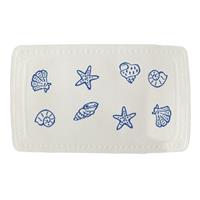 Spirella antislipmat Concha Marina 71x36 cm blauw/wit
