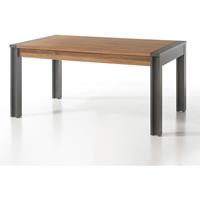 lomadox Esstisch im Industrial Stil DALLAS-61 Stirling Oak Nb. mit Matera Anthrazit B/H/T ca.: 155x76x90 cm
