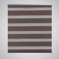 vidaxl Duo Rolgordijn 70x120cm Koffiebruin