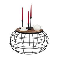 Relaxdays Mangoholz Couchtisch braun