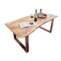 SIT Tafel met hout met boomrand alsof gegroeid