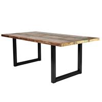 SIT Eettafel Tops van gerecycled gebruikt hout en metaal, shabby chic, vintage
