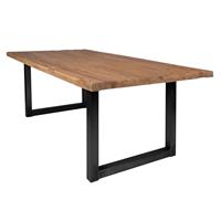 SIT Eettafel Tops&Tables met rustiek tafelblad van gerecycled gebruikt hout teak
