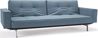 Innovation Splitback Deluxe Slaapbank Blauw | Chroom