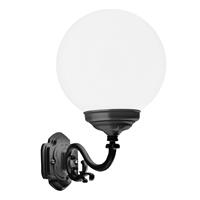 LCD Buitenwandlamp 1140, bolkap, zwart/wit