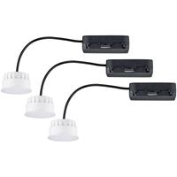 paulmann LED-Einbauleuchte 3er Set 19.5W Warmweiß Satin