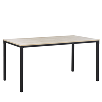 Beliani Eettafel lichtbruin/zwart HOCKLEY