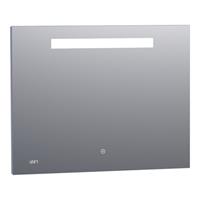 Saniclass Exclusive Line Clock spiegel 90x70cm met verlichting met klok aluminium 3890s