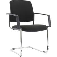 topstar BtoB 20 Besucherstuhl Schwingergestell, Stoff schwarz, mit Armlehne